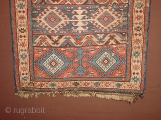 interesting very antique 1840? sumakh bagface, caucasian, possibly karabagh, some small repair, some small wear
59x63cm
2x2.1ft                  