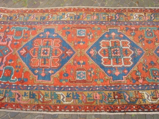 wonderful antique karadjah runner/ long rug  102x307cm (3.4x10.2ft)  great natural colors, original selvedges and complete headends, some locally low pile, no stains, no tears, no mothdamage, no holes, flat laying  ...