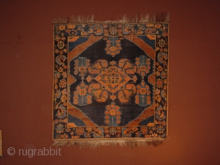 superbe antique afshar tribal sitting rug.  all natural colors, no repairs, in great condition

120x124cm
4x4.1ft without the fringes               