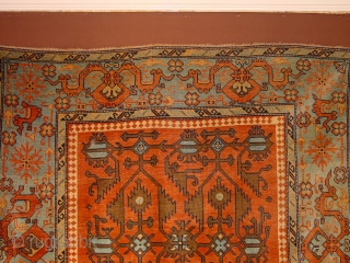 wonderful antique lotto, ushak, rug 1920? with christian crosses, all wool, some tiny repair and some old mothbite (very repairable), silky wool, no stains, original selvedges

145x196cm
4.8x6.5ft       