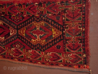 fabulous antique beshir? amu daria? from before 1900, great all natural colors, great pile, no repairs

130x47cm
4.3x1.6ft                 