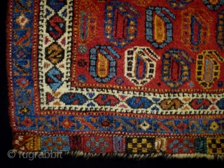 Afshar Boteh
Size: 79x58cm (2.6x1.9ft)
Natural colors, full pile, made in circa 1910                      