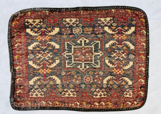 Fine Khamseh bagface circa 1870 size 62x48cm                          