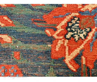 beautiful Afshar sumak Saltbag circa 1900 ,all good colors and perfect condation,size 65c61cm                    