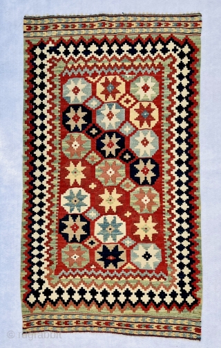 Very fine antique Qashqai kilim,size140x80cm in very good condition.wool on wool                      