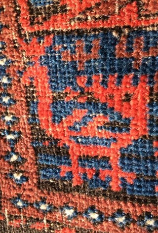 Antique Baluch bird rug,great wool and colors.1880 circa size135x73-pleas inquire for more images                    