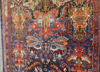 old Persian Chahat mahal Bakhtiyari rug,size 190x145cm perfect condition.                        