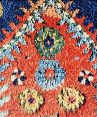shahsevan bagface 1880 circa first quality of wool and colors, perfect conditional•••size 60x57cm	                    