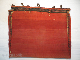 Fine Afshar bag circa 1870.with all natural dyes,Shiny wool  and is very soft Size59x46cm.size of kilim55x50cm                