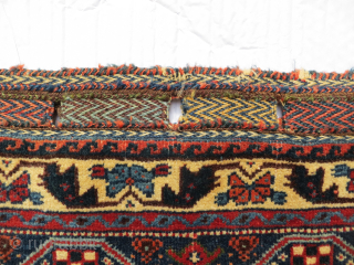 Fine Afshar bag circa 1870.with all natural dyes,Shiny wool  and is very soft Size59x46cm.size of kilim55x50cm                