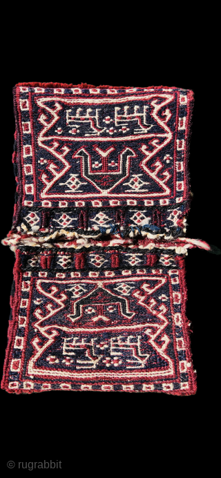 Beautiful complete Luri Bakhtiyari small khorjin circa 1890.in good condition,size 33x20cm                      