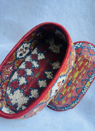 nice persian tribal egg basket in quite large size very good condition, 25x14cm.                    