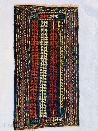 kordi Quchan sumac Balisht circa 1880 all good colors and perfect condition size98x34cm                    