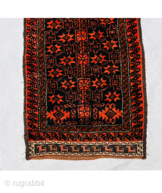 amazing Baluch balisht circa 1890 Beautiful animals embroidered on both ends With sumac technique and With four main colors Dark brown red-red Fawn in the narrow border and in the center of  ...