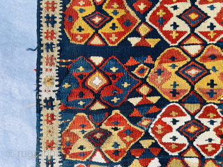 Rare Nord khorasan kordi Quchan kilim Balisht circa1880 all good natural colors and perfect condition size 96x40 Cm               