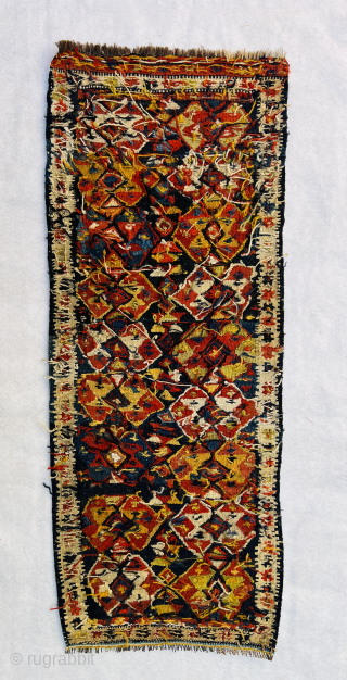 Rare Nord khorasan kordi Quchan kilim Balisht circa1880 all good natural colors and perfect condition size 96x40 Cm               