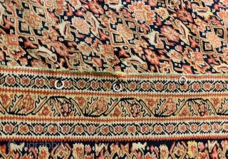 senneh kilim very fine quality 1860 circa with some old repairs   size 190x130cm                  