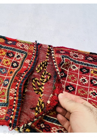 Qashqai flatwoven small Khorjin 1880 circa all good colors and very good condition size 55x30cm                  