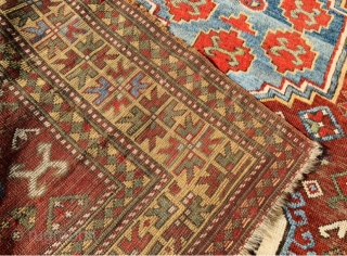 Kazak LoriPampak circa 1870  beautifully aged with worn out areas but no restoration 254x150Cm                  