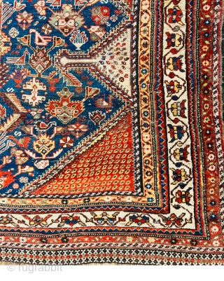 #Qashqai_rug circa 1880 all good natural dyes,no repair ,size 210x140cm.                       