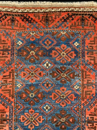 Beautiful antique Baluch rug circa 1880 all good natural colors and good condition size 161x88cm                  