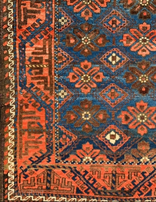 Beautiful antique Baluch rug circa 1880 all good natural colors and good condition size 161x88cm                  