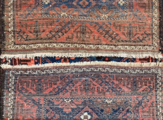 Beautiful antique Baluch rug circa 1880 all good natural colors and good condition size 161x88cm                  