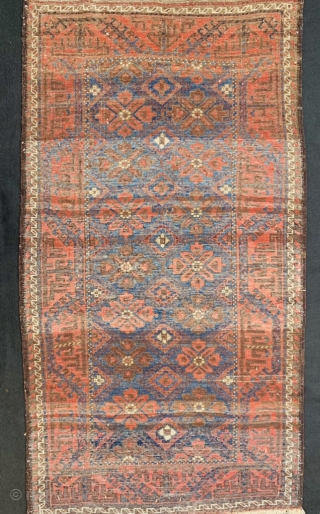 Beautiful antique Baluch rug circa 1880 all good natural colors and good condition size 161x88cm                  