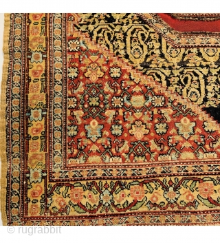 Senneh saddle cover,circa 1860 all good natural colors and good condition-size 106x108cm                     