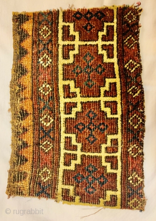 	Salor 'Main Carpet' Border Fragment 1800 circa,size30x20cm                          