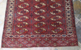 Early Ex-Azadi Karadashli Main Carpet. Size 265x162cm (8,8x5,4 inches). Great color, space and design elements. Also good age. Overal full pile good condition with a couple of old patches and repairs as  ...
