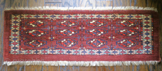 Antique 19th century Karadashli torba with vibrant aged dyes and great design elements. Size is 112x37 cm (3 feet, 8inches x 1 foot,3 inches). Excellent condition for the age as shown. Inquiries  ...