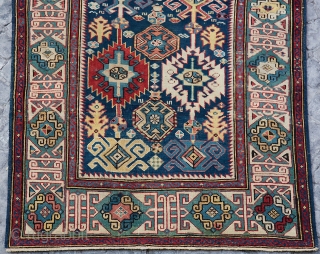 Antique Kufik Border Kuba-shirvan, Late 19th C.Caucasian rug.
Please feel free to ask any question you want to learn.               