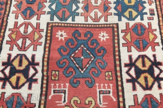 Early 20th C, Caucasian Gendje Kazak Runner.
Please Feel free to ast any question.                    