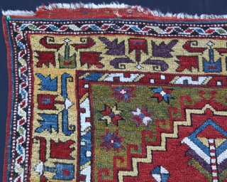 Rare Antique mid 19th C. Aksaray prayer Rug.
Please feel free to ask any question you want to learn.               