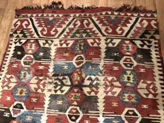 This is one of a kind Antique Fragment Mut Kilim from toros Mountains.
size :8' 8'' X 4' 3'' Feet
Please Feel free to ask any questions in your mind..
Thanks for visiting my page. 