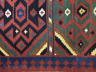 NW persia kilim,156x132 cm,great colores and condition                          