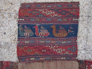 NW persia mafrash based on wool foundation,Size:100x54 cm                         