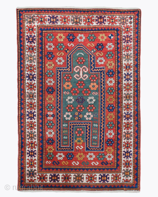 Caucasian Fachralo Prayer Rug circa 1880 size 120x180 cm                        