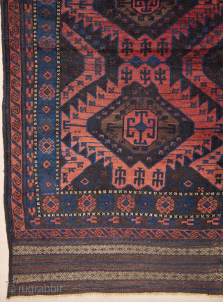 Late 19th Century Two Halves Timuri Baluch Main Carpet size 185x270 cm                     