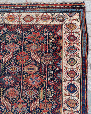 Persian Qashqai Shekarlu Rug circa 1870 size 163x244 cm                        