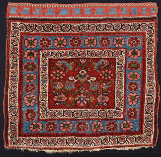 Persian Halvai Bidjar Bag Face circa 1880 size 52x55 cm                       