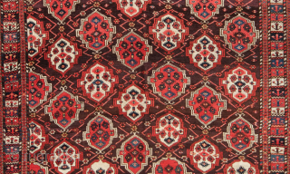 Mid 19th Century Turkmen Chodor Main Carpet size 192x310 cm                       