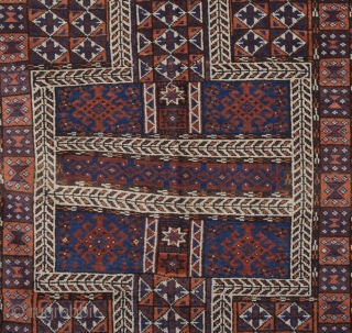 Khorassan Baluch Rug circa 1890 size 107x143 cm                         
