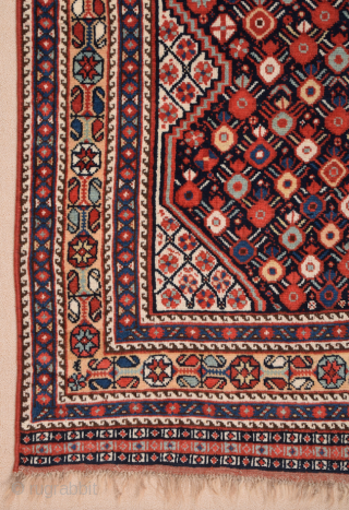 Persian Khamseh Rug circa 1870 size 145 x 237 in original excellent condition                    