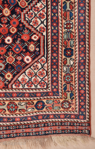 Persian Khamseh Rug circa 1870 size 145 x 237 in original excellent condition                    
