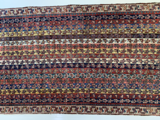 ca.1910 Antique Luri Qashqai runner, good condition and amazing natural colours, size 370x110 cm                   