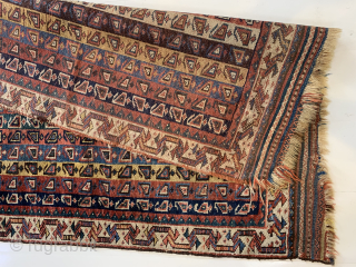 ca.1910 Antique Luri Qashqai runner, good condition and amazing natural colours, size 370x110 cm                   