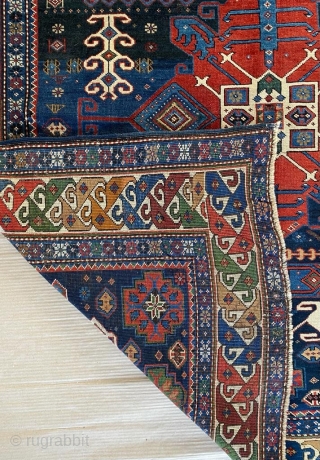 Kuba Shirvan Rug Circa 1870 Size: 135x240 cm                         