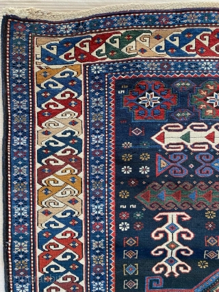 Kuba Shirvan Rug Circa 1870 Size: 135x240 cm                         